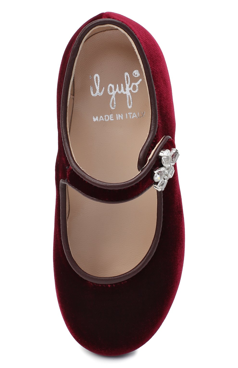 Балетки IL GUFO бордового цвета по цене 21600 руб., арт. G285/VELLUT0 ACC0PP/23-26, фото 4 Балетки IL GUFO, арт. G285/VELLUT0 ACC0PP/23-26, фото 4