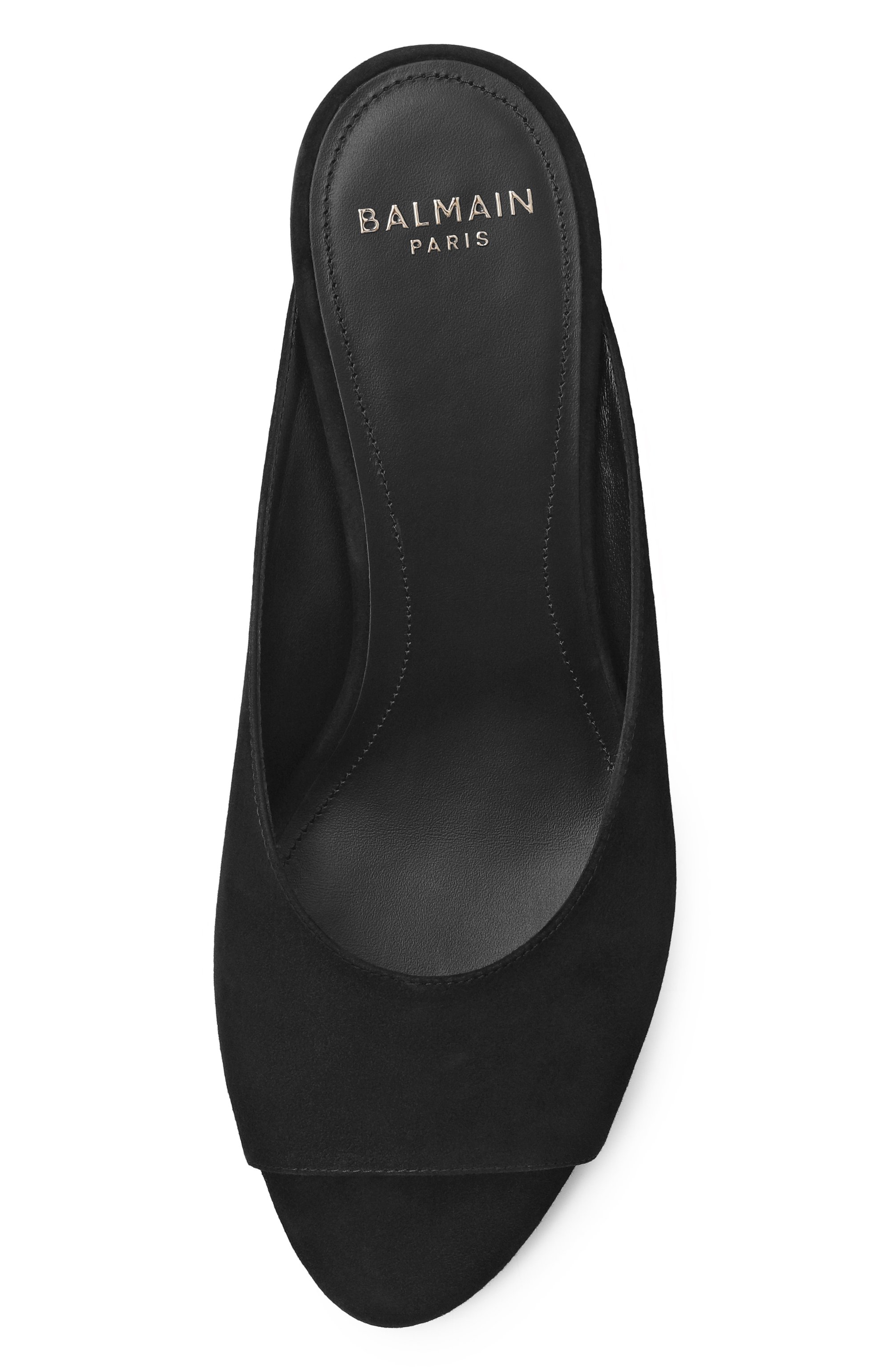 Замшевые мюли no wedge 75 BALMAIN, арт. GN0UR243/LCMK, фото 6