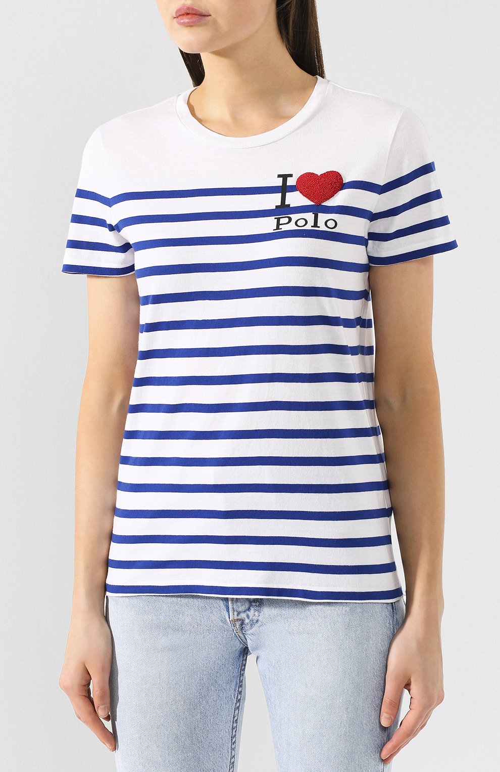 Хлопковая футболка POLO RALPH LAUREN белого цвета по цене 16350 руб., арт. 211754351, фото 3 Хлопковая футболка POLO RALPH LAUREN, арт. 211754351, фото 3