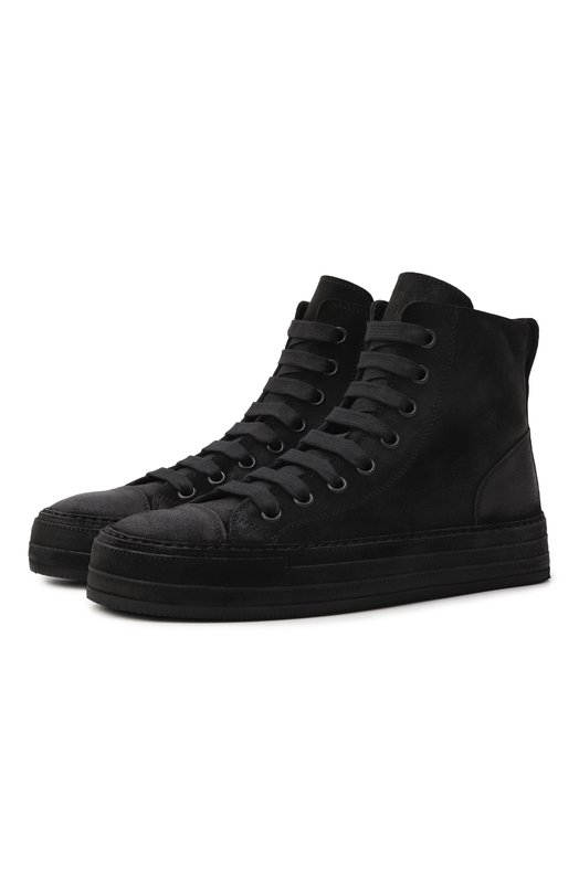 Замшевые кеды Orvo Ann Demeulemeester B0012570/LT147 Чёрный B0012570/LT147