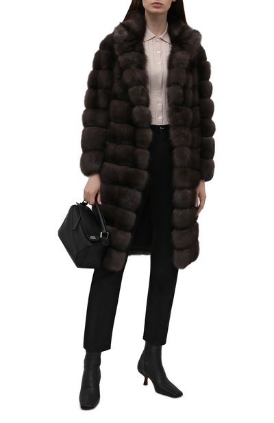 Шуба из меха соболя FABIO GAVAZZI темно-серого цвета по цене 2310000 руб., арт. FG0947FD0RL, фото 2 Шуба из меха соболя FABIO GAVAZZI, арт. FG0947FD0RL, фото 2