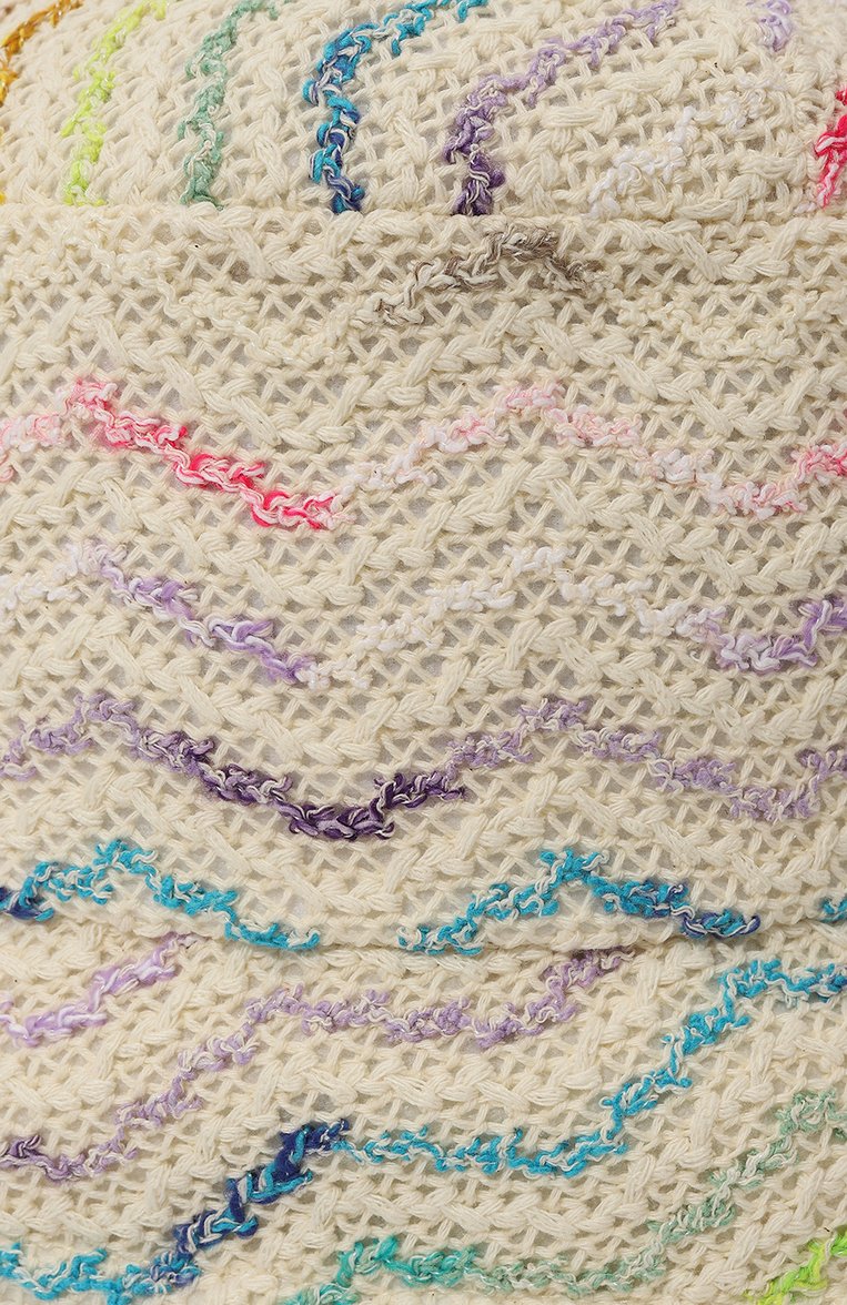 Детская хлопковая панама MISSONI кремового цвета, арт. MU0A17/Q0033 | Фото 3 (Материал: Текстиль, Хлопок; Нос: Не проставлено)