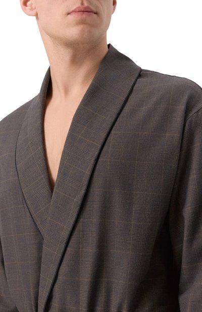 Халат из хлопка и шерсти ZIMMERLI, арт. 4600-75143, фото 4