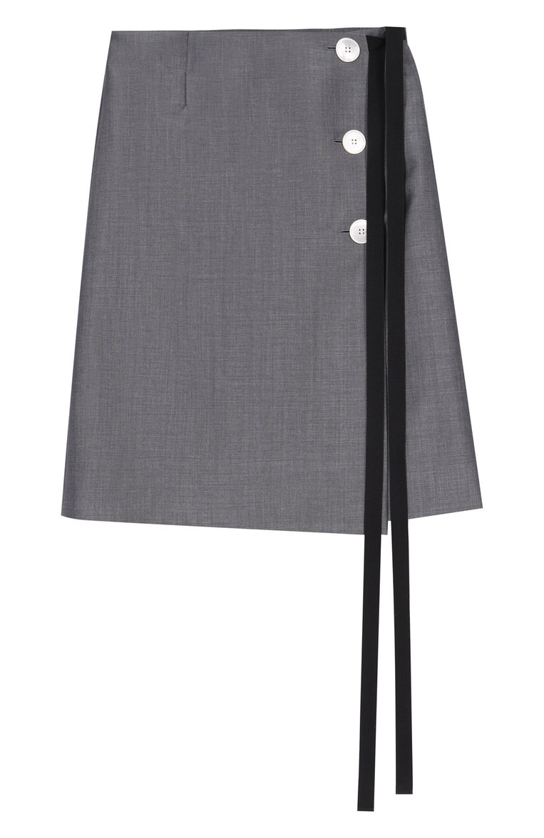 Шерстяная юбка PRADA, арт. P154S-HQ4-F0480-211, фото 1
