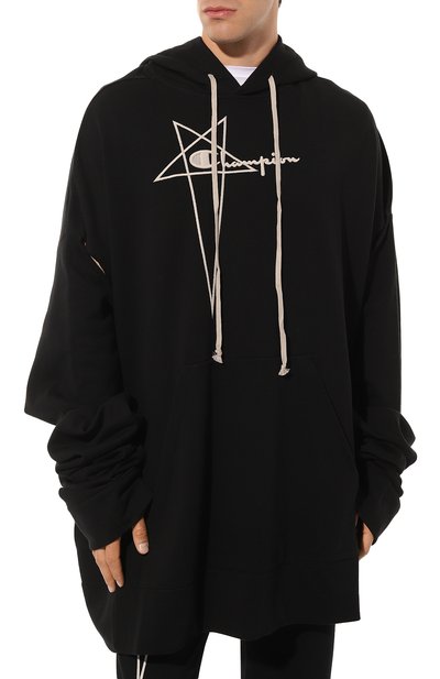 Хлопковое худи rick owens x champion RICK OWENS, арт. CM02C9402/CHFE, фото 3