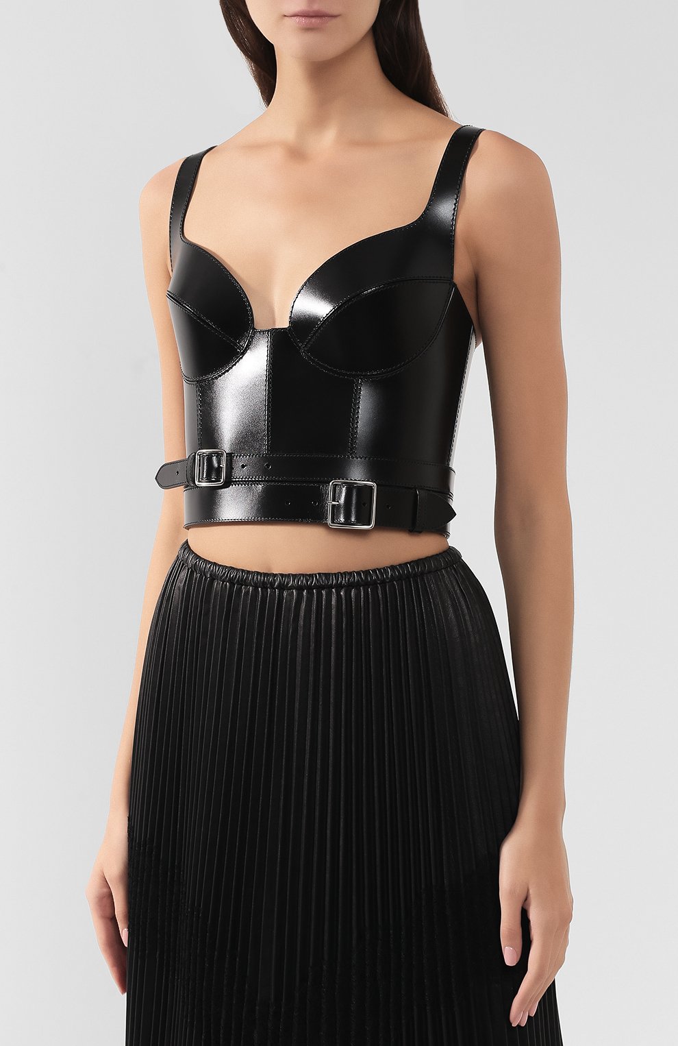 Кожаный топ ALEXANDER MCQUEEN, арт. 585020/Q5AA2, фото 3