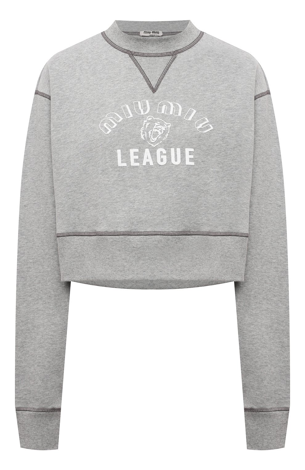 Хлопковый свитшот MIU MIU, арт. MJL779-1Z4H-F0031, фото 1
