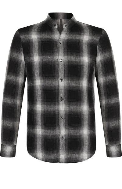 Мужская льняная рубашка в клетку KAZUYUKI KUMAGAI, арт. KS81-056