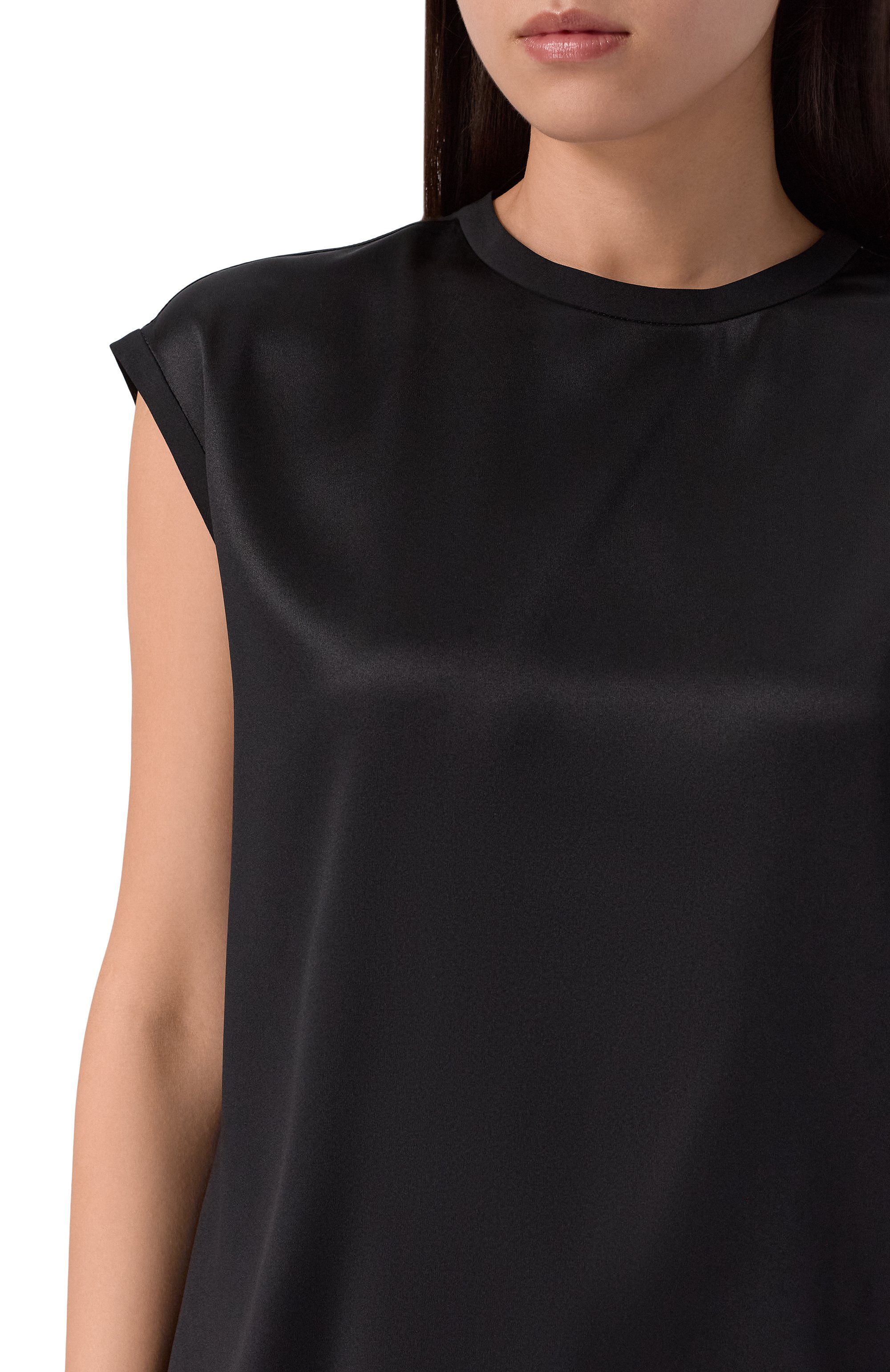 Атласный топ BRUNELLO CUCINELLI, арт. MPC59EH500, фото 5