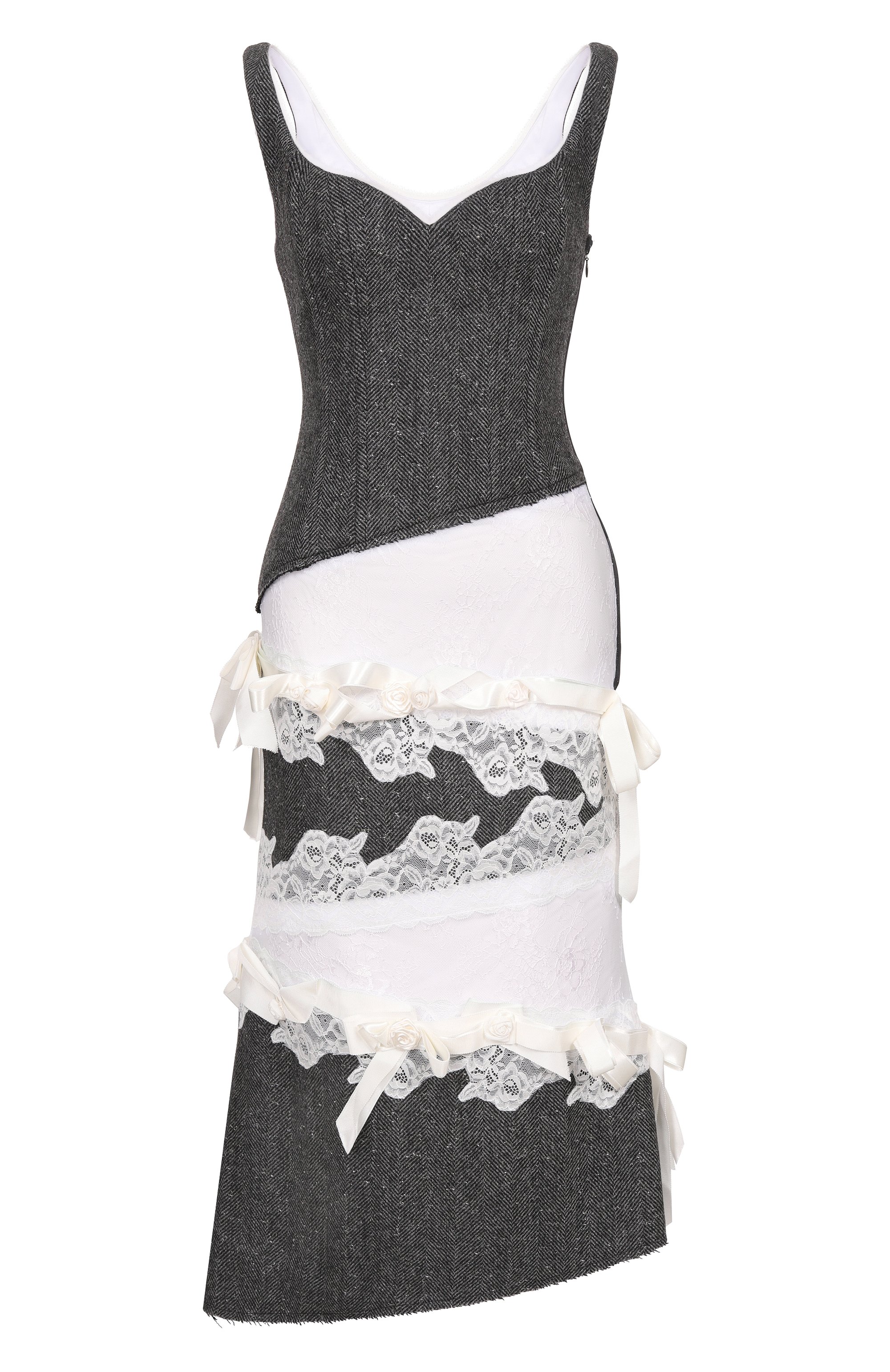 Шерстяное платье DANIIL ANTSIFEROV серого цвета по цене 165000 руб., арт. DA_3220G, фото 1 Шерстяное платье DANIIL ANTSIFEROV, арт. DA_3220G, фото 1