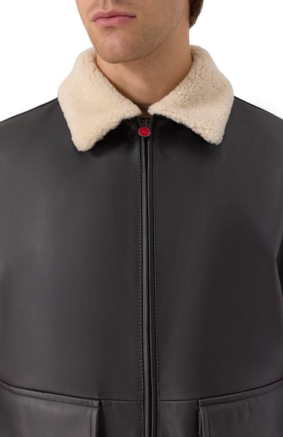 Кожаный бомбер KITON, арт. UW2240V0416H20, фото 5