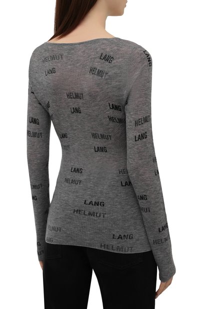 Шерстяной пуловер HELMUT LANG светло-серого цвета по цене 29750 руб., арт. L04HW714, фото 4 Шерстяной пуловер HELMUT LANG, арт. L04HW714, фото 4