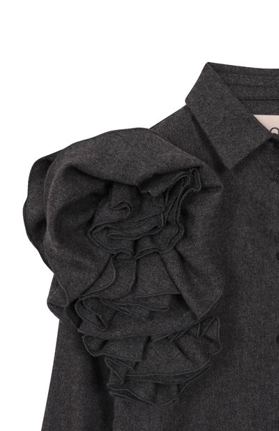 Рубашка из шерсти и вискозы DOUUOD, арт. DX5A00, фото 3