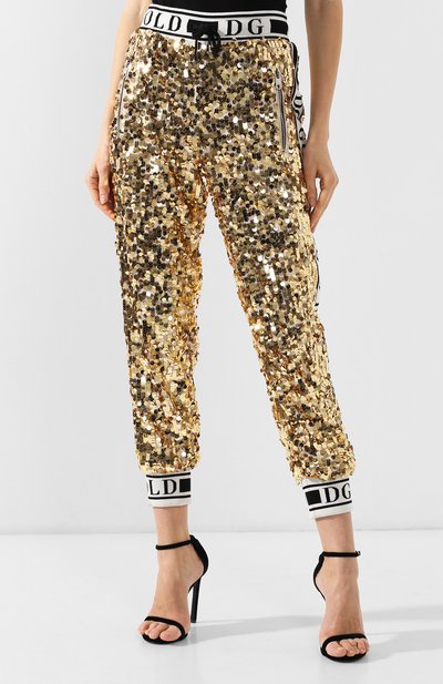 Джоггеры с пайетками DOLCE & GABBANA, арт. FTBBIT/FLSA8, фото 3