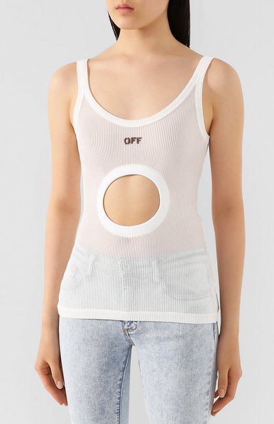 Майка из вискозы OFF-WHITE, арт. 0WAD106S20FAB0010110, фото 3