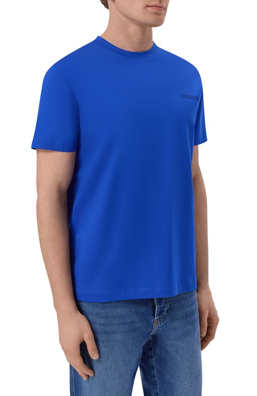 Хлопковая футболка Dirk Bikkembergs BMT1693 Синий  BMT1693 Фото 3
