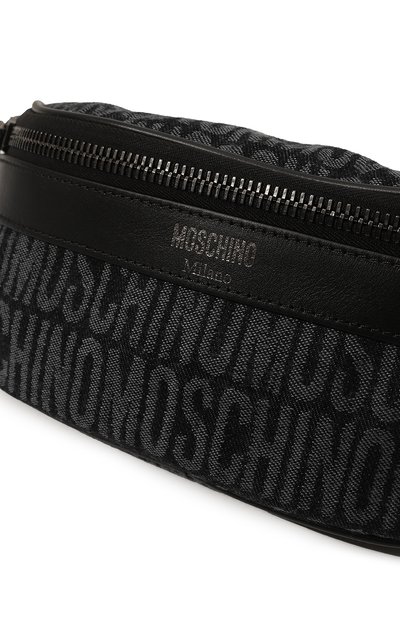 Поясная сумка MOSCHINO темно-серого цвета по цене 59950 руб., арт. A7705/8274, фото 3 Поясная сумка MOSCHINO, арт. A7705/8274, фото 3