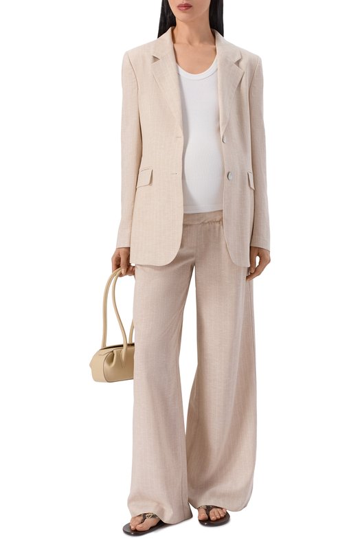 Жакет из вискозы и льна Pietro Brunelli CB0170/LICUBA Бежевый  CB0170/LICUBA Фото 2