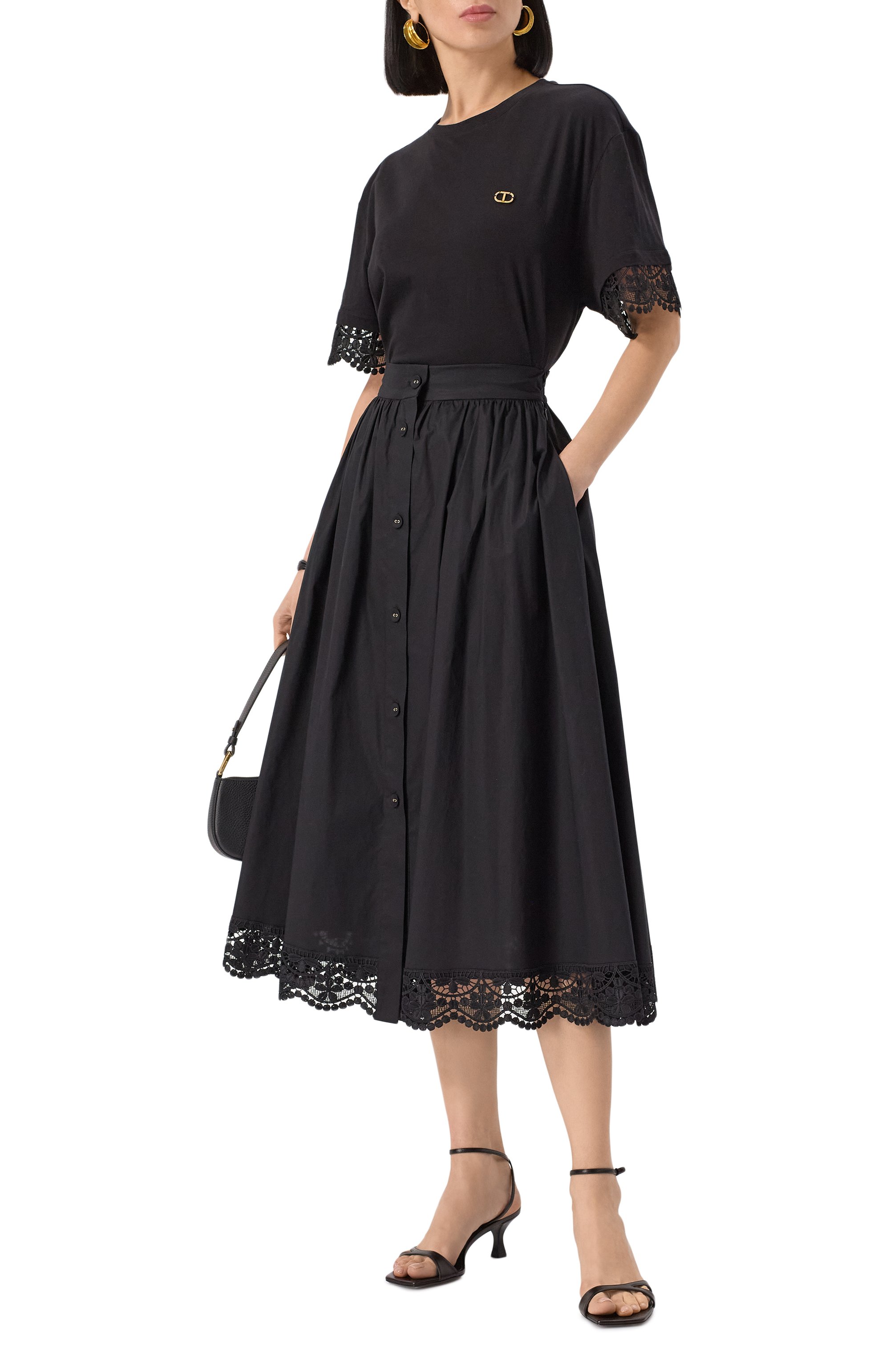 Хлопковая футболка TWINSET, арт. 251TT2410, фото 2