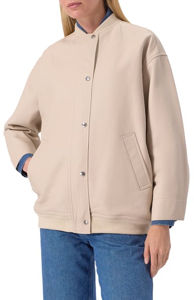 Кожаный бомбер YVES SALOMON, арт. 25EFV03169K47W/A1013, фото 3