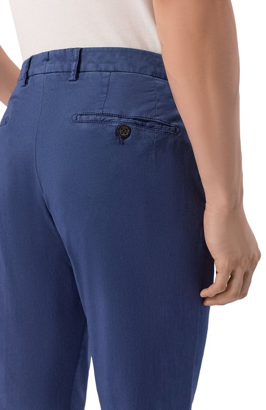 Брюки из хлопка и шелка Berwich SC/1-GD/DV0955X Синий  SC/1-GD/DV0955X Фото 5