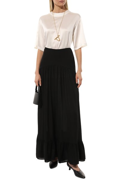 Шелковая блузка BORNE BOURGEOIS молочного цвета по цене 40200 руб., арт. SW-TS-BO-3027, фото 2 Шелковая блузка BORNE BOURGEOIS, арт. SW-TS-BO-3027, фото 2