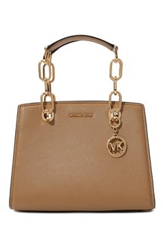 Женская сумка cynthia small MICHAEL MICHAEL KORS бежевого цвета, арт. 30S4GCYS1T | Фото 1 (Ремень/цепочка: На ремешке; Материал сплава: Проставлено; Материал: Натуральная кожа; Размер: small; Драгоценные камни: Проставлено)