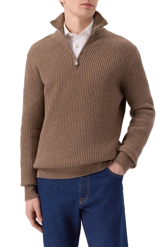 Шерстяной свитер Andrea Campagna M5625-6141 Бежевый  M5625-6141 Фото 3