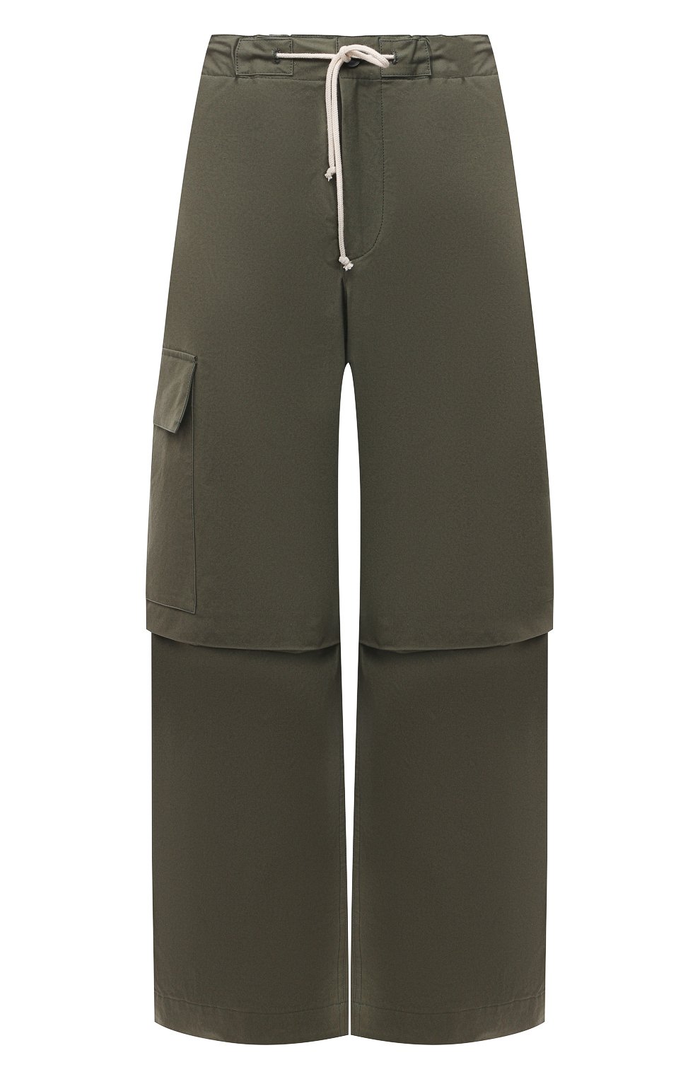Хлопковые брюки JIL SANDER хаки цвета по цене 66950 руб., арт. JPPS310705-WS242600, фото 1 Хлопковые брюки JIL SANDER, арт. JPPS310705-WS242600, фото 1