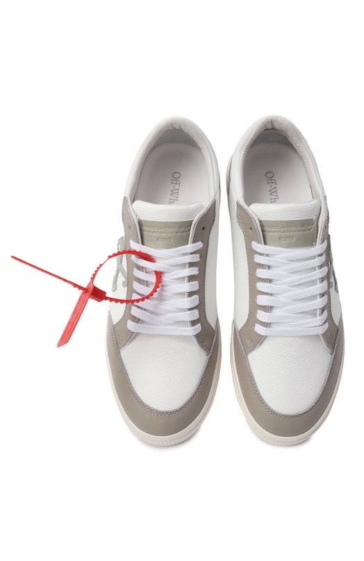 Кожаные кеды New Low Vulcanized Off-White 0MIA293S25LEA001 Белый  0MIA293S25LEA001 Фото 6