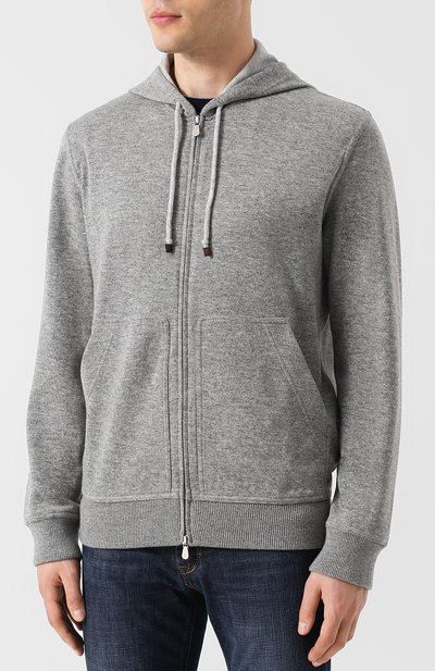 Толстовка из кашемира и хлопка BRUNELLO CUCINELLI, арт. MTU019069G, фото 3