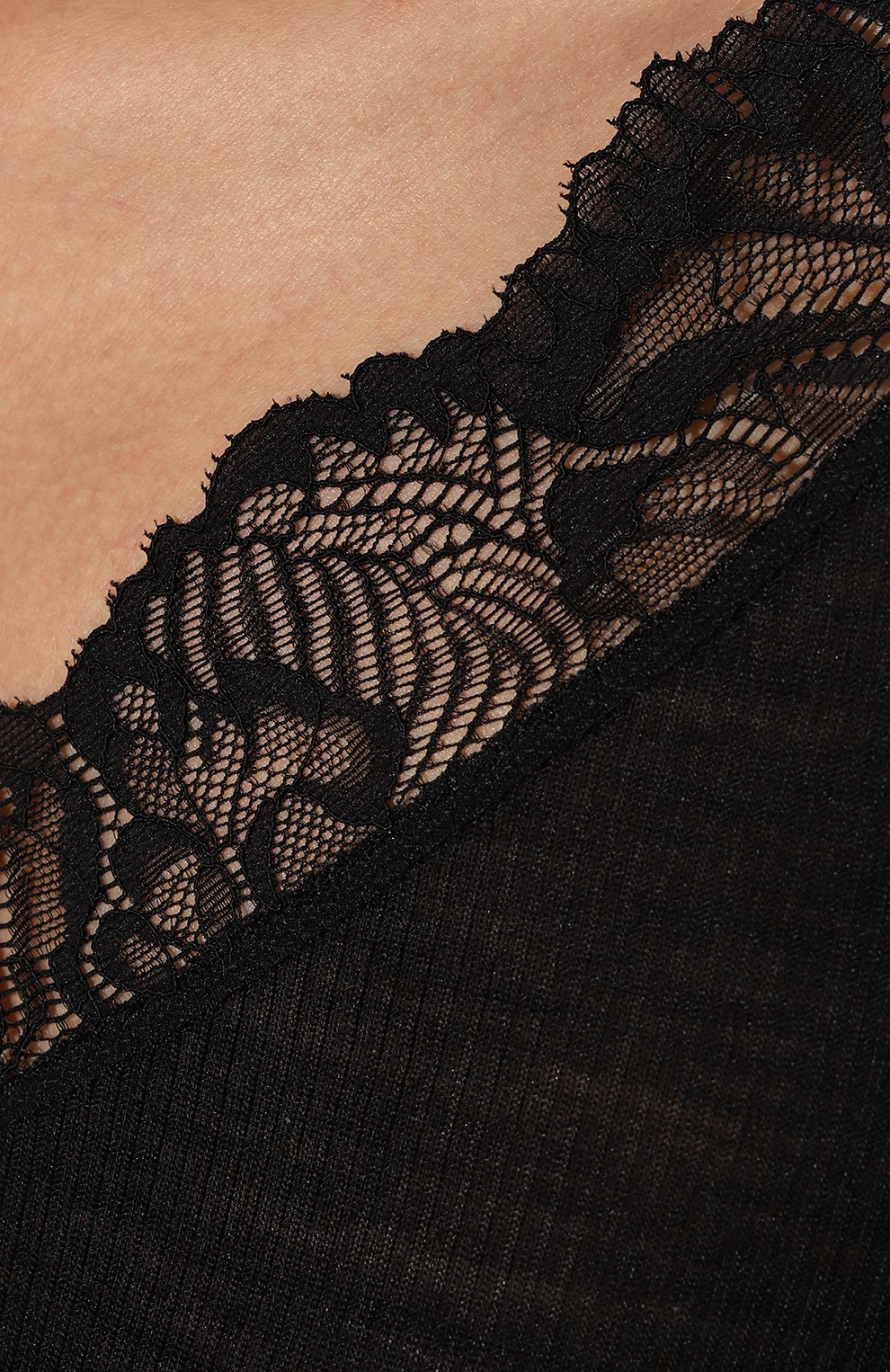 Лонгслив из шерсти и шелка HANRO черного цвета по цене 16950 руб., арт. 072994, фото 5 Лонгслив из шерсти и шелка HANRO, арт. 072994, фото 5