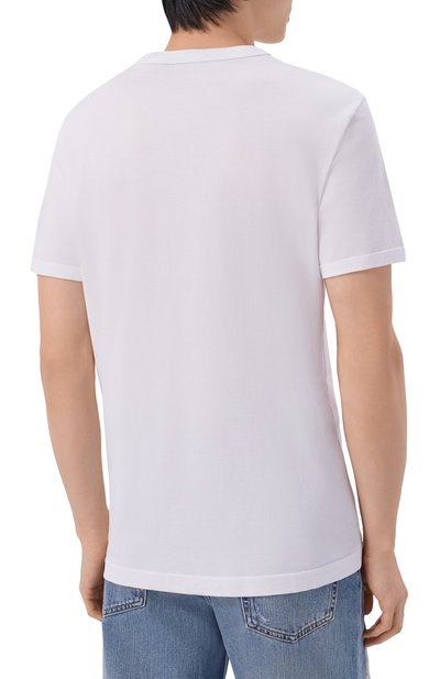 Хлопковая футболка DOLCE & GABBANA белого цвета по цене 65300 руб., арт. G8PV1T/G7Q1Q, фото 4 Хлопковая футболка DOLCE & GABBANA, арт. G8PV1T/G7Q1Q, фото 4