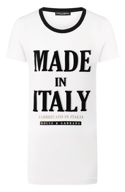 Женская хлопковая футболка DOLCE & GABBANA, арт. F8H32T/G7TYL