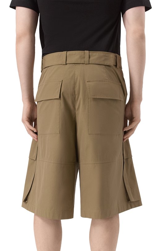 Шорты из хлопка и шелка Jil Sander J22KA0287-J45287 Хаки  J22KA0287-J45287 Фото 4