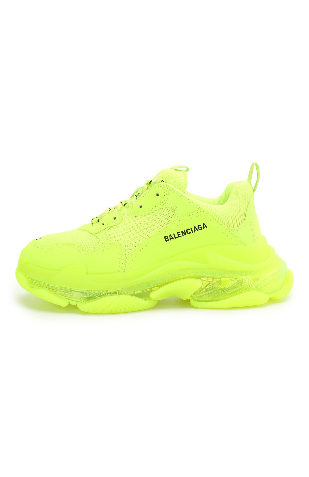 Мужские комбинированные кроссовки triple s clear sole BALENCIAGA желтого цвета, арт. 541624/W2FF1 | Фото 3 (Материал внешний: Текстиль; Стили: Гранж; Материал утеплителя: Без утеплителя; Материал внутренний: Текстиль; Подошва: Массивная)