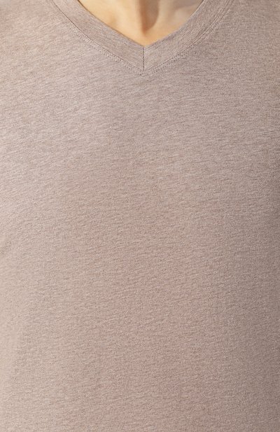 Хлопковая футболка BRUNELLO CUCINELLI бежевого цвета по цене 34700 руб., арт. M0T611344, фото 5 Хлопковая футболка BRUNELLO CUCINELLI, арт. M0T611344, фото 5