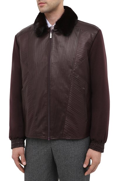 Комбини�рованный бомбер с воротником из норки ZILLI, арт. MAU-IND0C-D0671/1003, фото 3