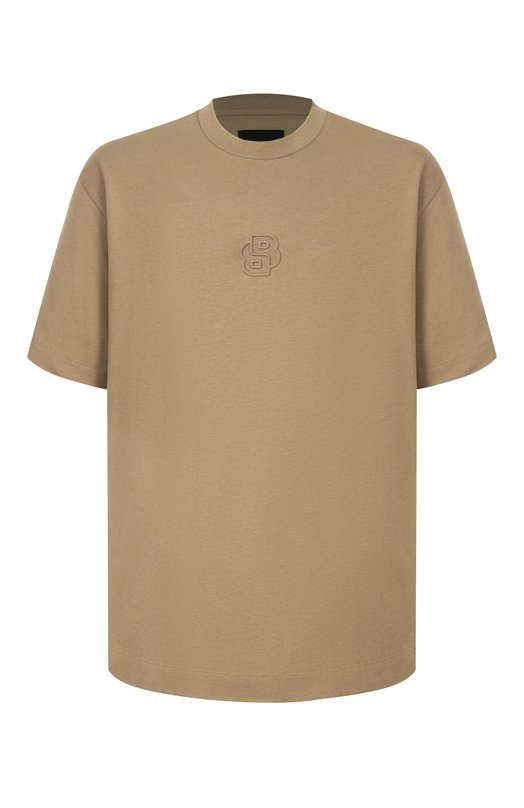 Хлопковая футболка BOSS 50555106 Бежевый 50555106