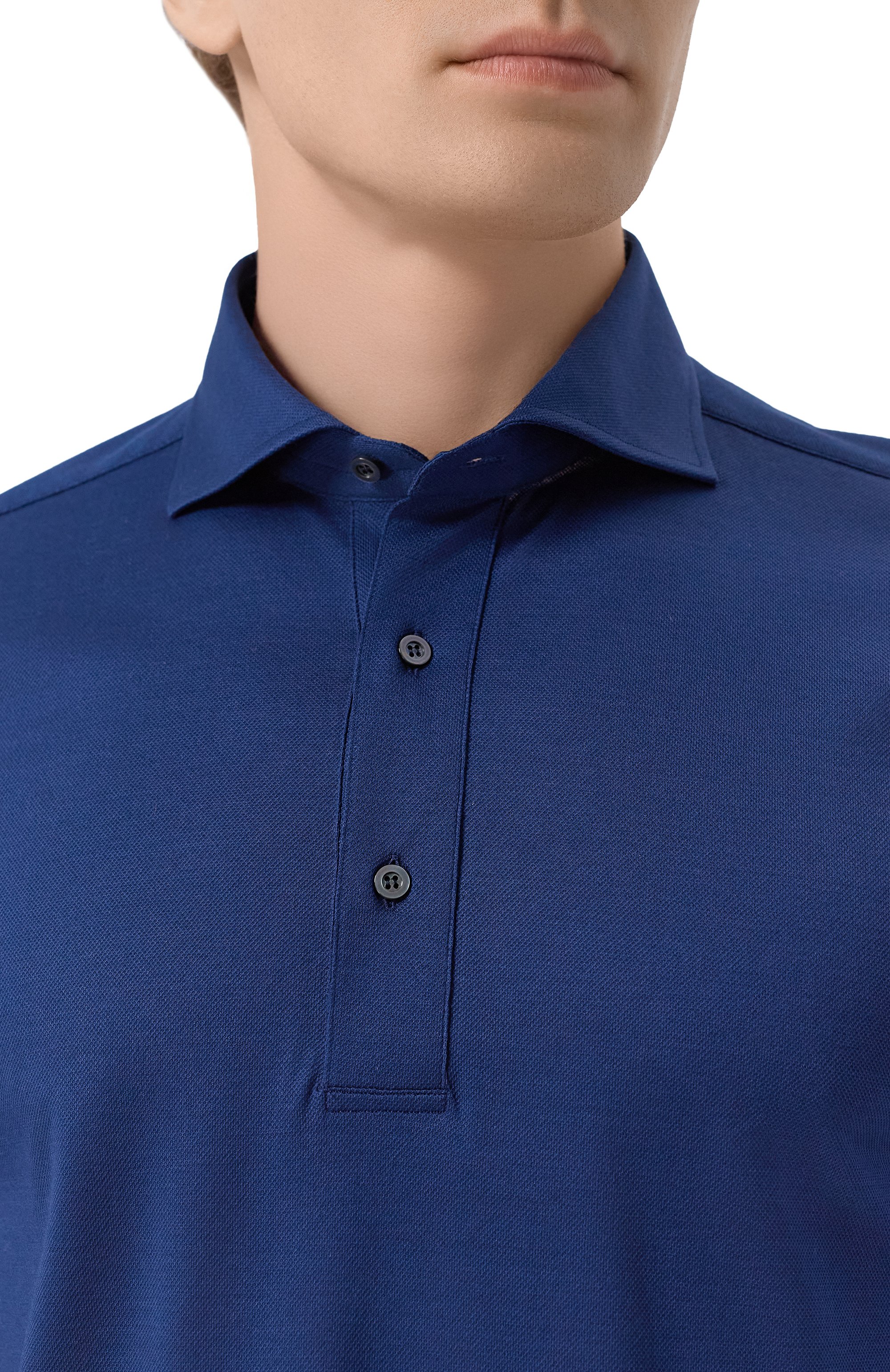 Хлопковое поло MVST темно-синего цвета по цене 57900 руб., арт. M26.CSM.H402/1626, фото 5 Хлопковое поло MVST, арт. M26.CSM.H402/1626, фото 5