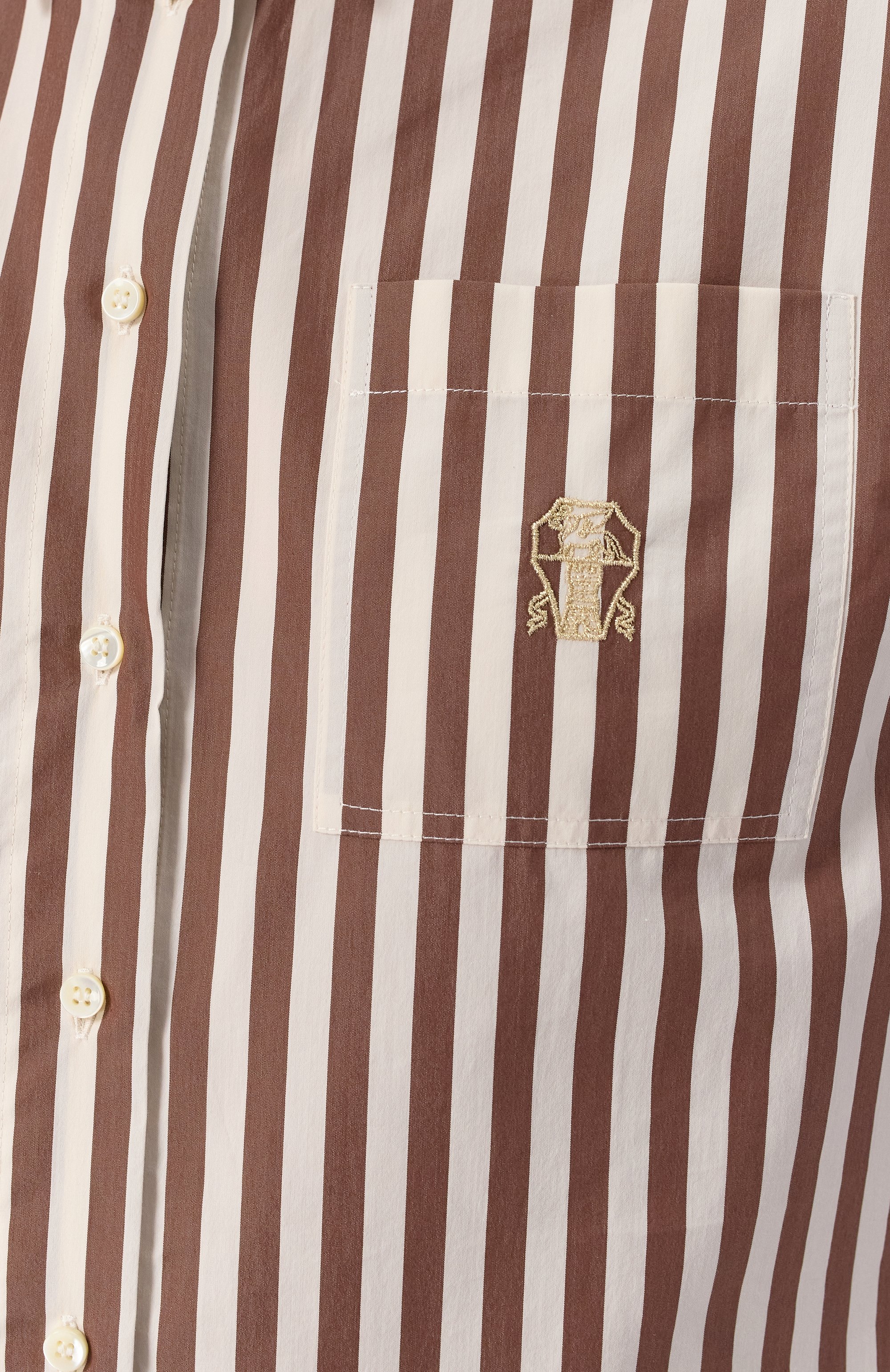 Рубашка из хлопка и шелка BRUNELLO CUCINELLI, арт. MH757RF226, фото 6