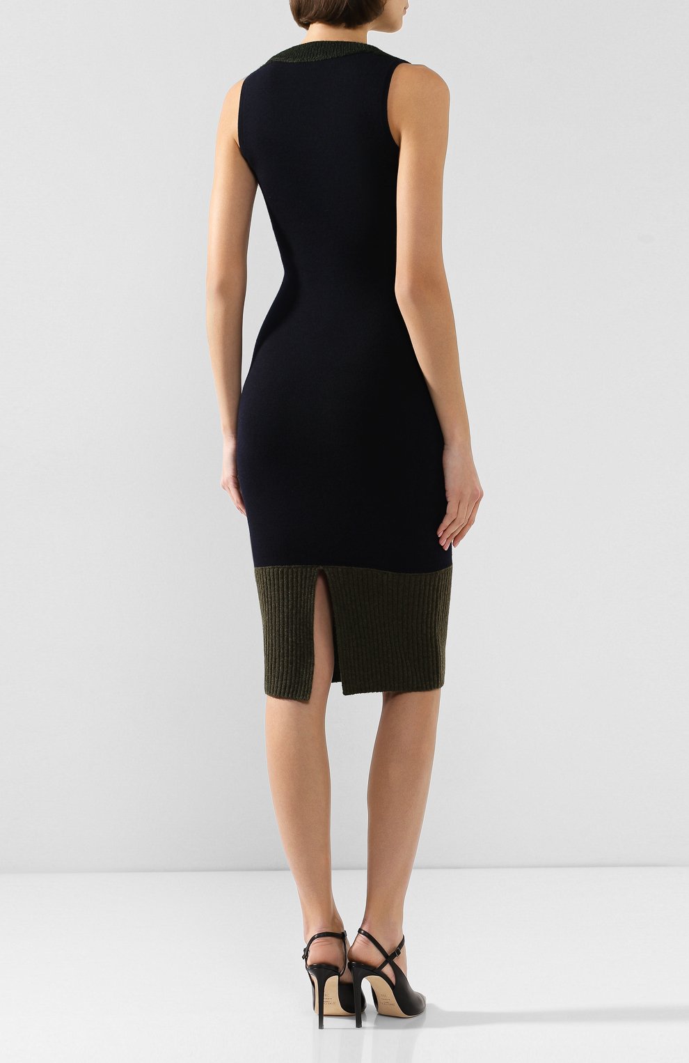 Шерстяное платье VICTORIA BECKHAM синего цвета по цене 95250 руб., арт. DR KNT 61142, фото 4 Шерстяное платье VICTORIA BECKHAM, арт. DR KNT 61142, фото 4