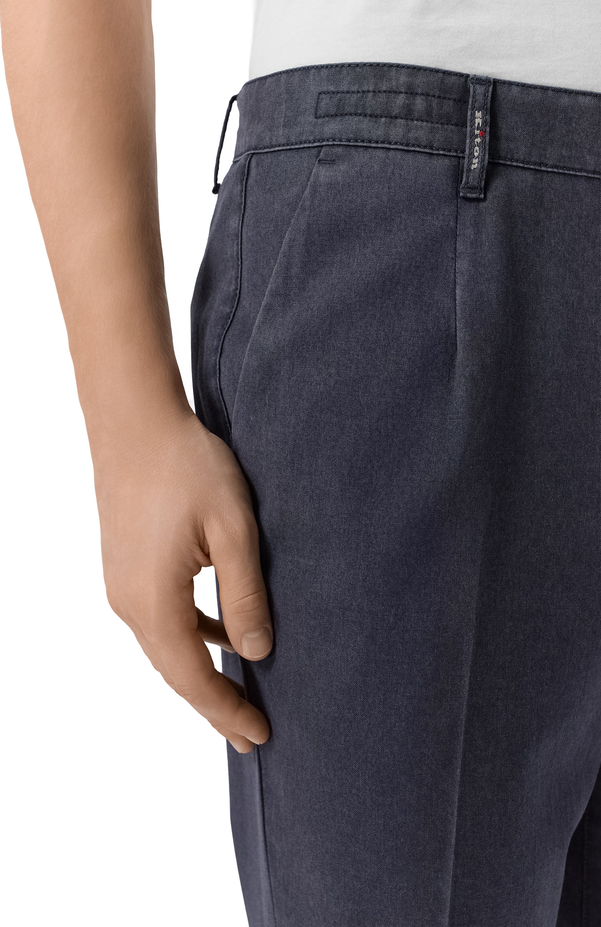 Шерстяные брюки KITON темно-синего цвета по цене 178500 руб., арт. UPR001RK0615H, фото 5 Шерстяные брюки KITON, арт. UPR001RK0615H, фото 5