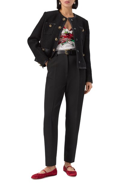 Текстильные балетки vally DOLCE & GABBANA красного цвета по цене 85650 руб., арт. CB0257/AD160, фото 2 Текстильные балетки vally DOLCE & GABBANA, арт. CB0257/AD160, фото 2