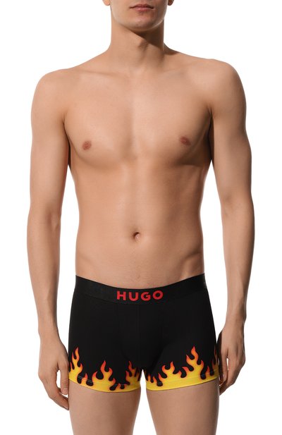 Хлопковые боксеры HUGO черного цвета по цене 4100 руб., арт. 50509429, фото 2 Хлопковые боксеры HUGO, арт. 50509429, фото 2