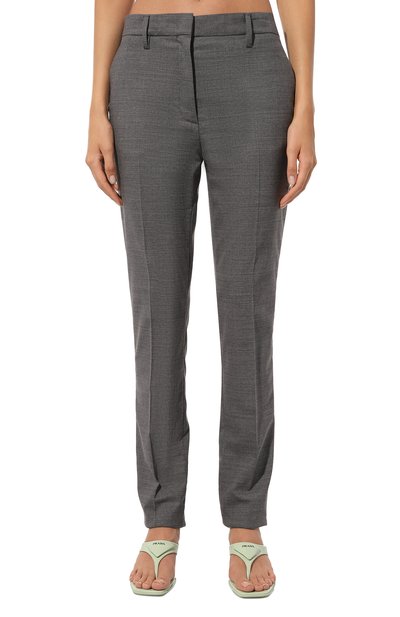 Шерстяные брюки PRADA, арт. P227E-J8A-F0480-211, фото 3