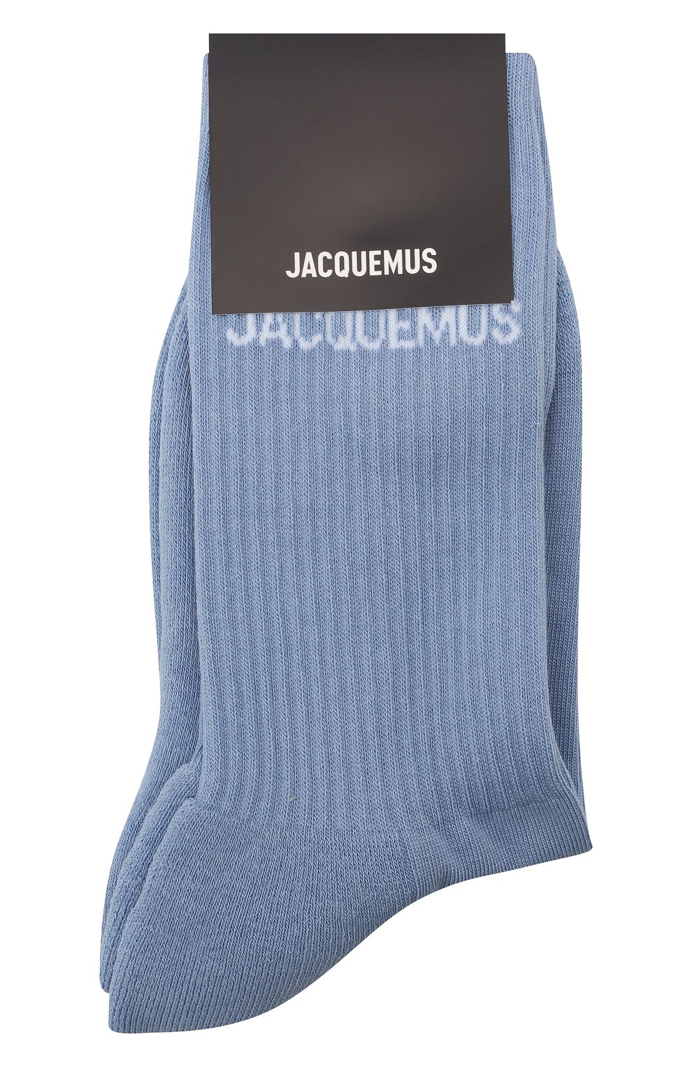 Хлопковые носки JACQUEMUS голубого цвета по цене 4895 руб., арт. 211AC09/500350, фото 1 Хлопковые носки JACQUEMUS, арт. 211AC09/500350, фото 1