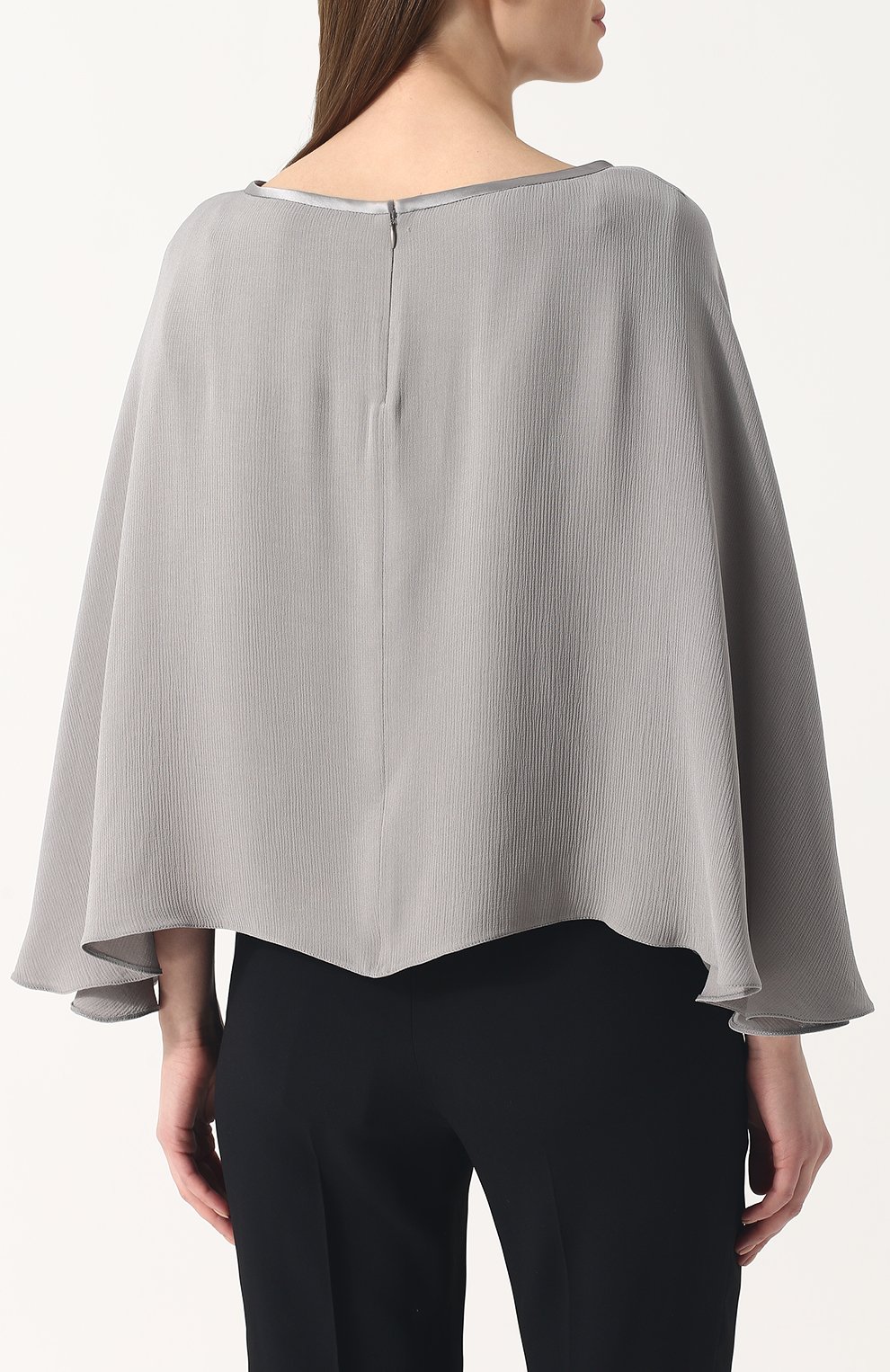 Однотонный топ свободного кроя с круглым вырезом GIORGIO ARMANI, арт. WAC58T/WA524, фото 4