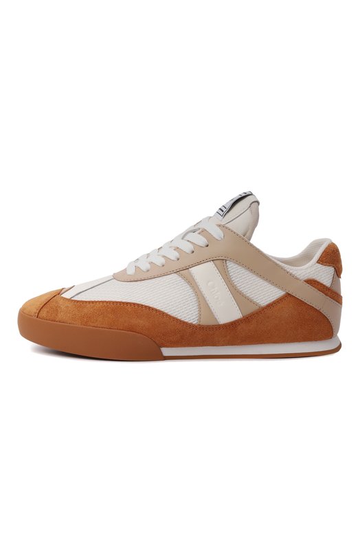 Комбинированные кеды Chloé Kick Chloé CH25W07IVD Коричневый  CH25W07IVD Фото 4