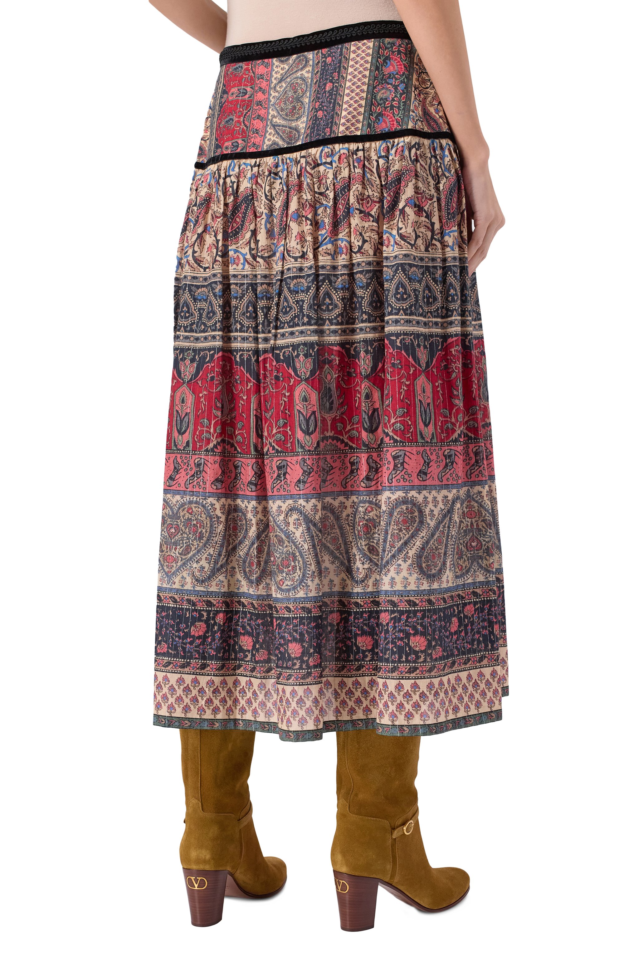 Хлопковая юбка VALENTINO, арт. 6B0RAD57/992, фото 4